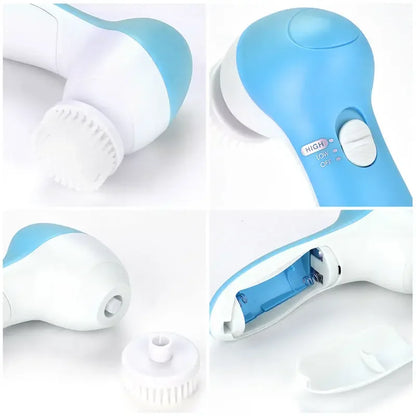 Electric 5-in-1 Facial Cleansing Brush