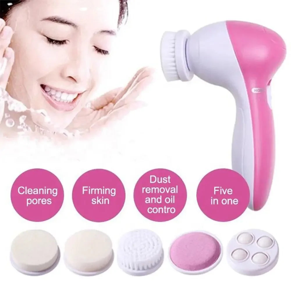 Electric 5-in-1 Facial Cleansing Brush