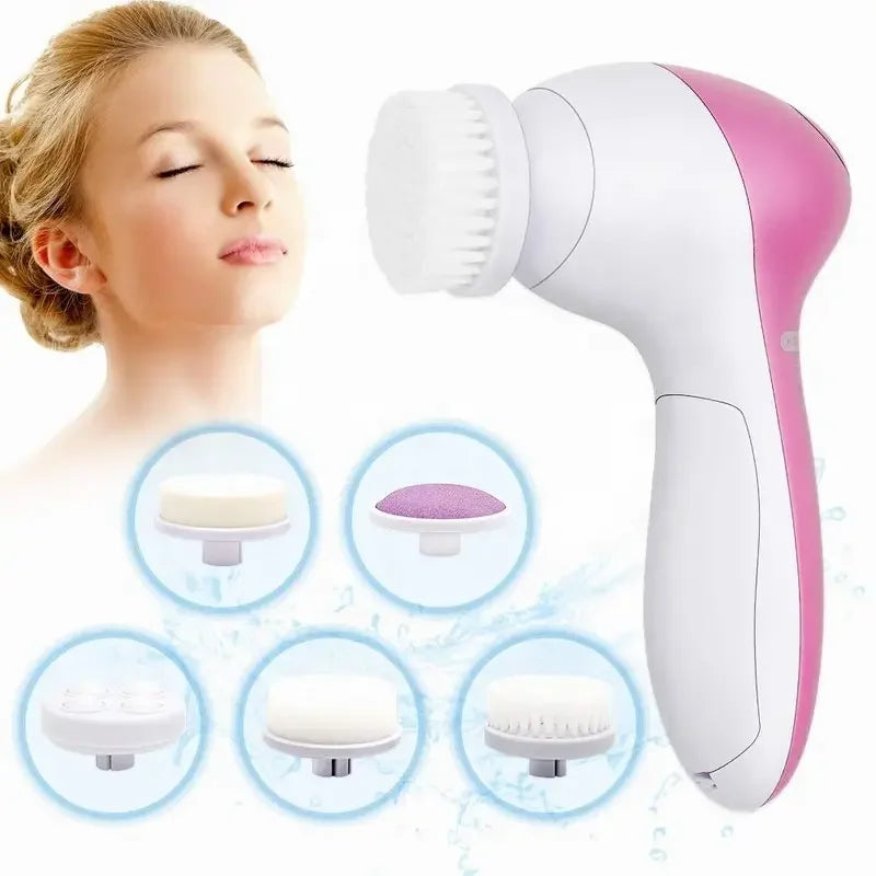 Electric 5-in-1 Facial Cleansing Brush
