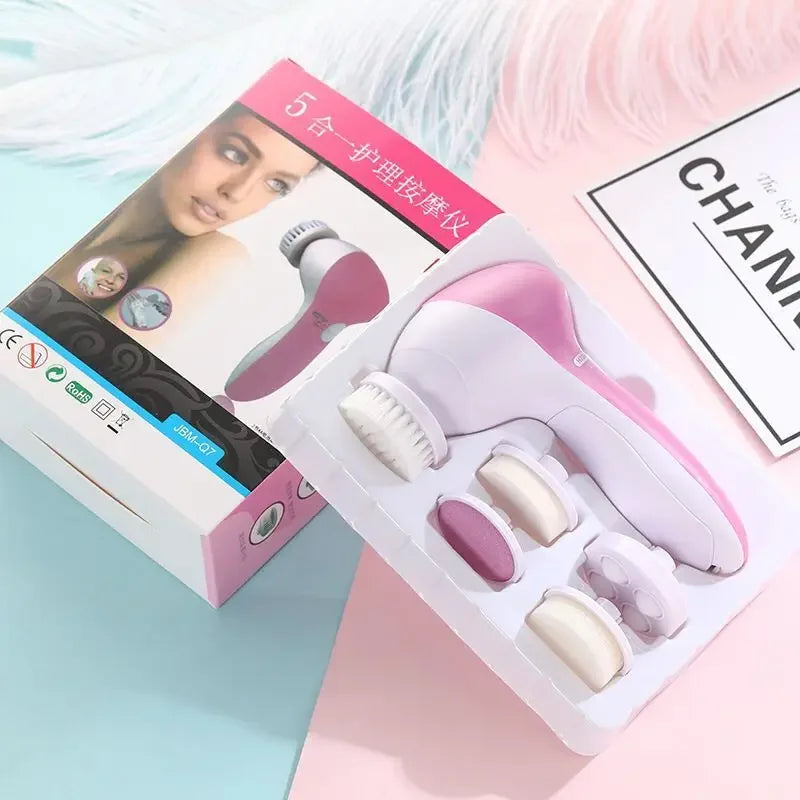 Electric 5-in-1 Facial Cleansing Brush
