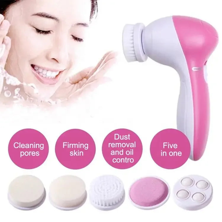 Electric 5-in-1 Facial Cleansing Brush